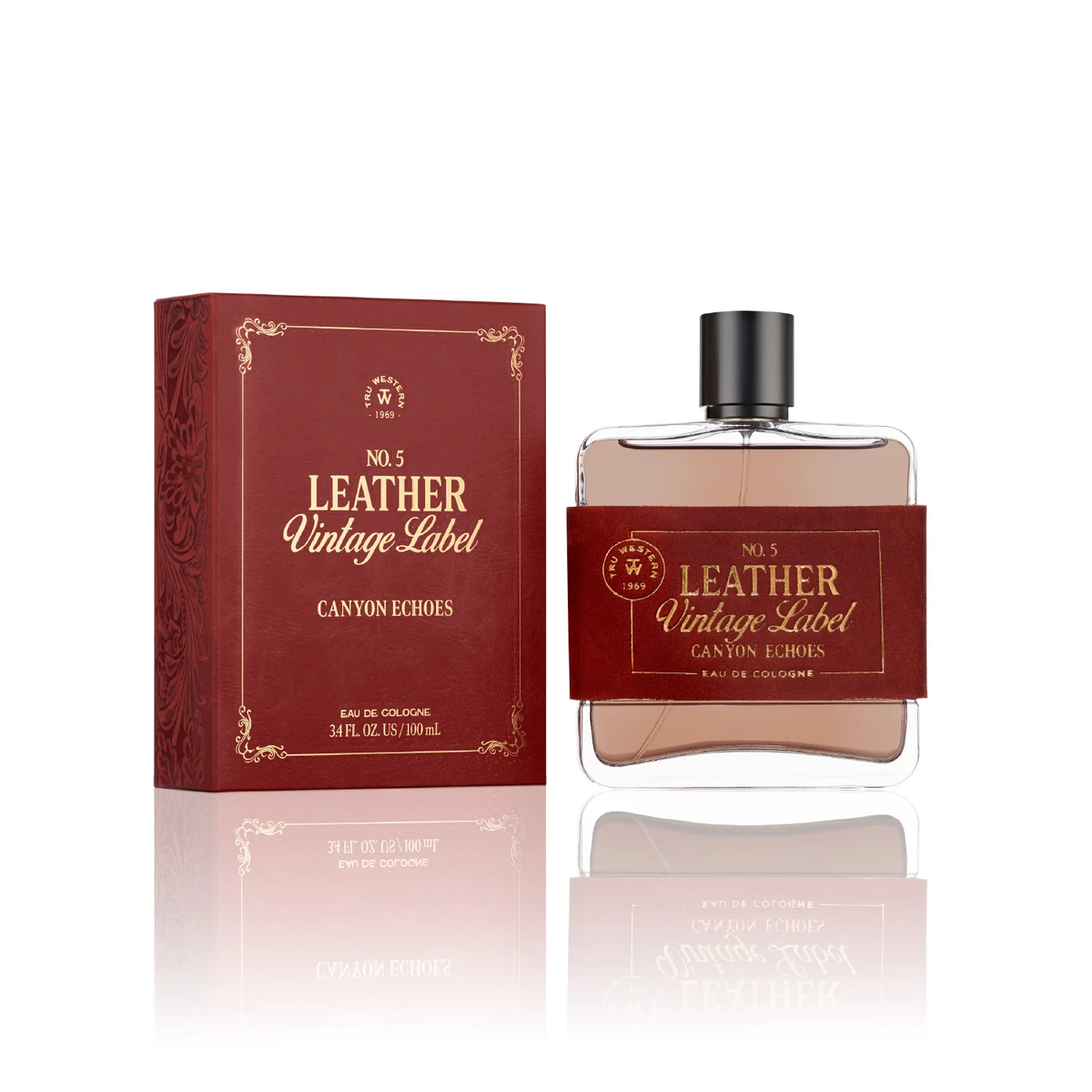Tru Western No. 5 Leather Vintage Label Canyon Echoes Cologne