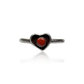 Coral Center Delicate Heart Ring