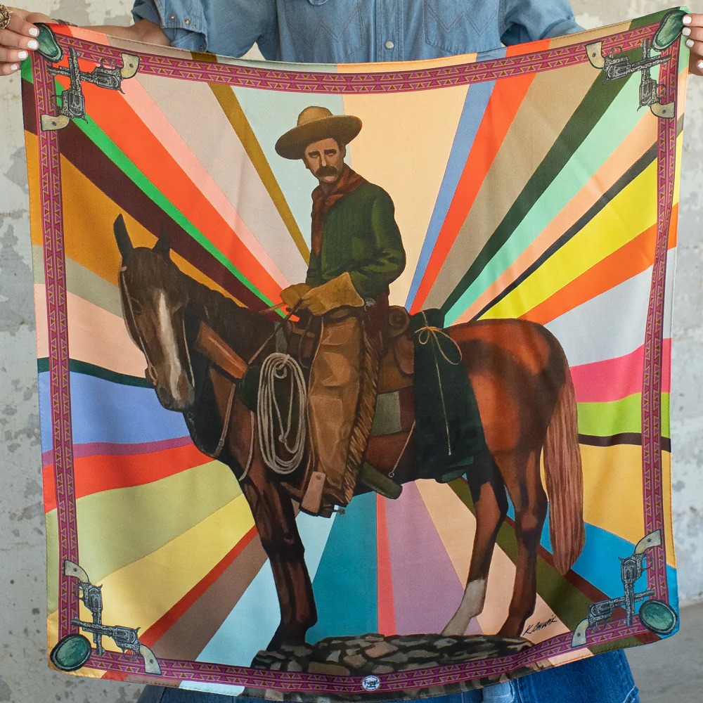 Fringe "Son of The West" by Kevin Chupik Silk Wild Rag