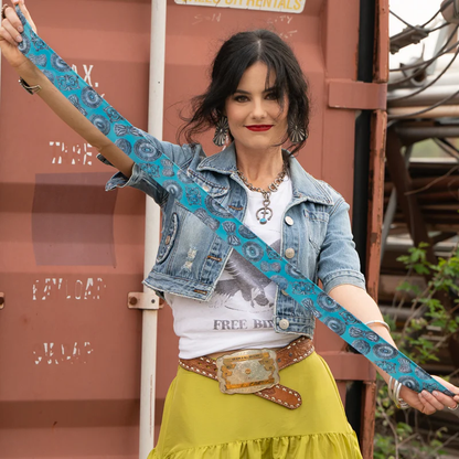 Fringe "Turqs and Conchos" Silk Twilly