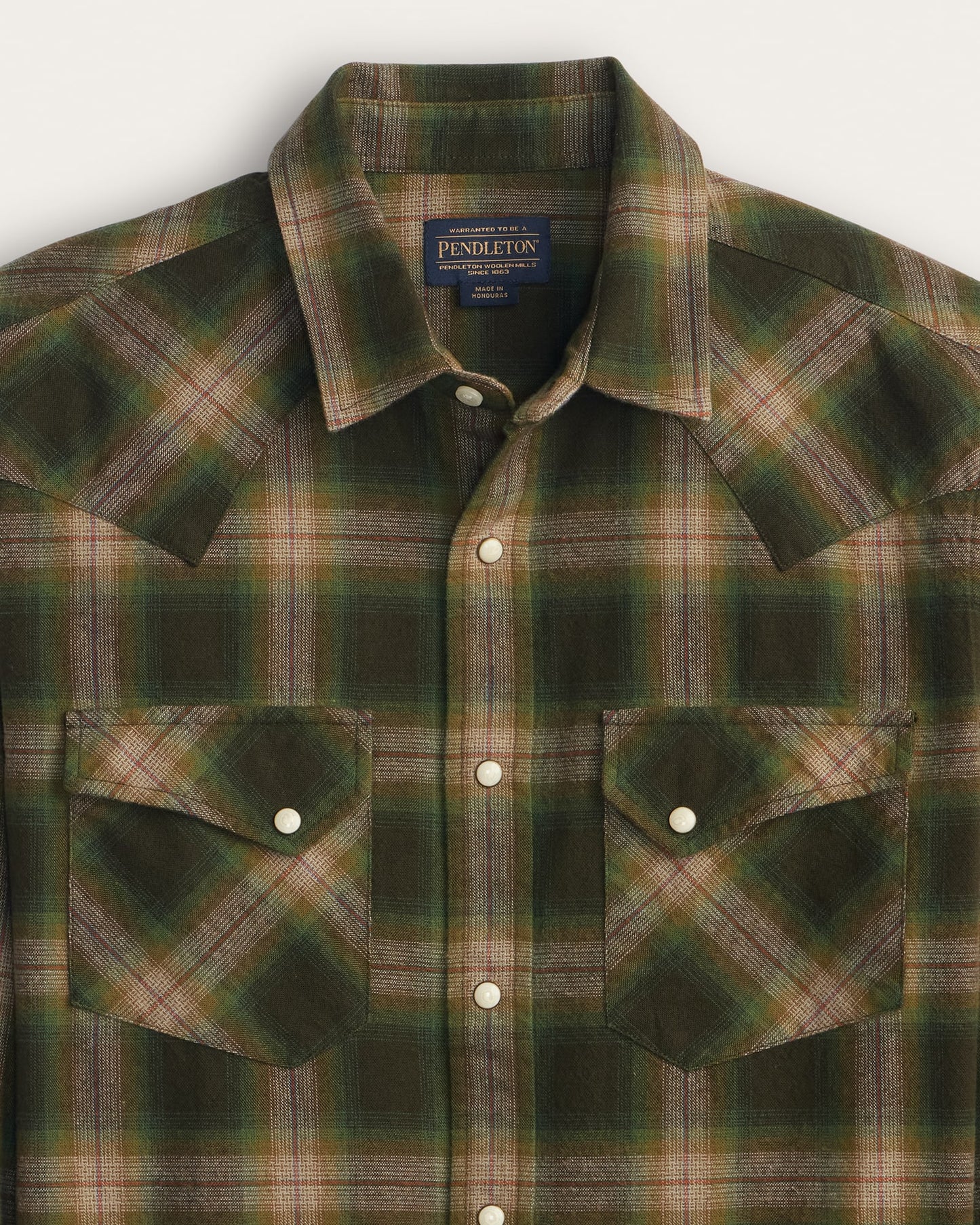 Pendleton Men's Plaid Snap-Front Wyatt Cotton Shirt