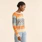 Pendleton Women's Sunset Raglan Cotton Sweater - Rust/Blue