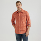 Wrangler Men's Retro Premium Western Snap Solid Shirt - Rust