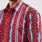 Wrangler Men's Checotah® Long Sleeve Western Snap Printed Shirt - Sonoran Red