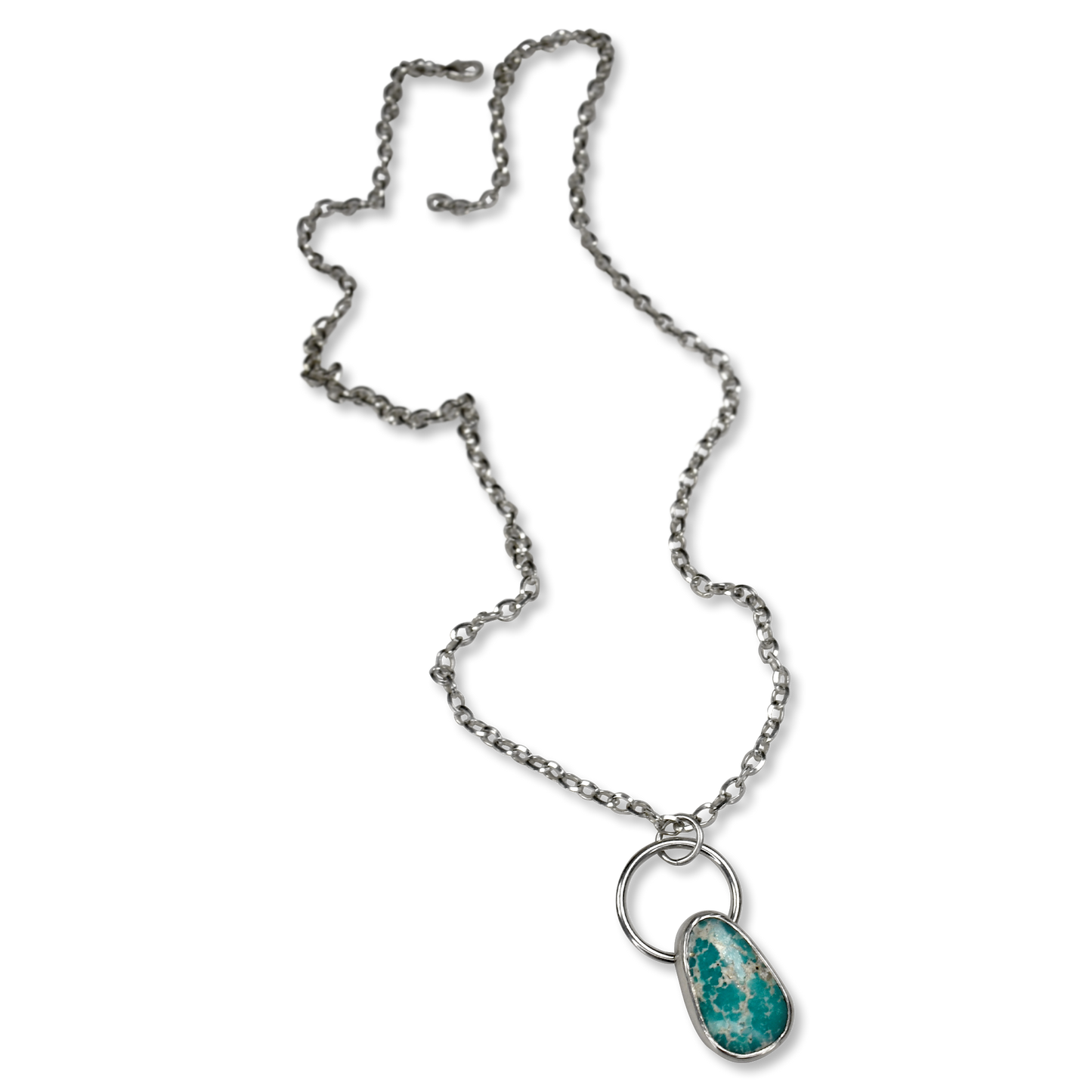 White Water Turquoise Drop Necklace