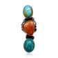 Sundown Canyon Spiny Oyster, Kingman and Royston Turquoise Ring by Teller Indian Jewelry
