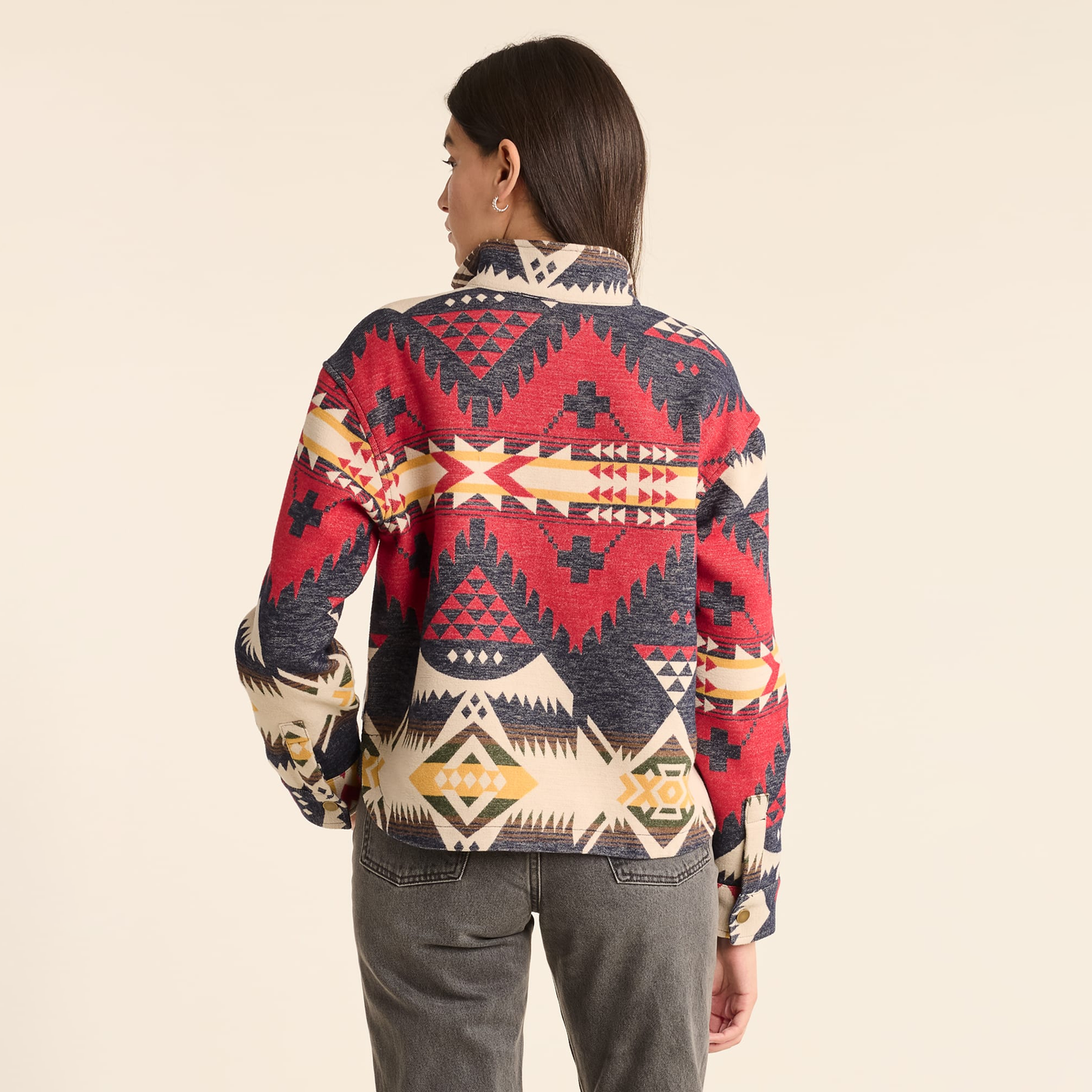 Pendleton Women's Nehalem Doublesoft Half-Zip Pullover - Navy/Red