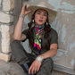 Fringe "He Dog" by Courtney Robertson Silk Wild Rag