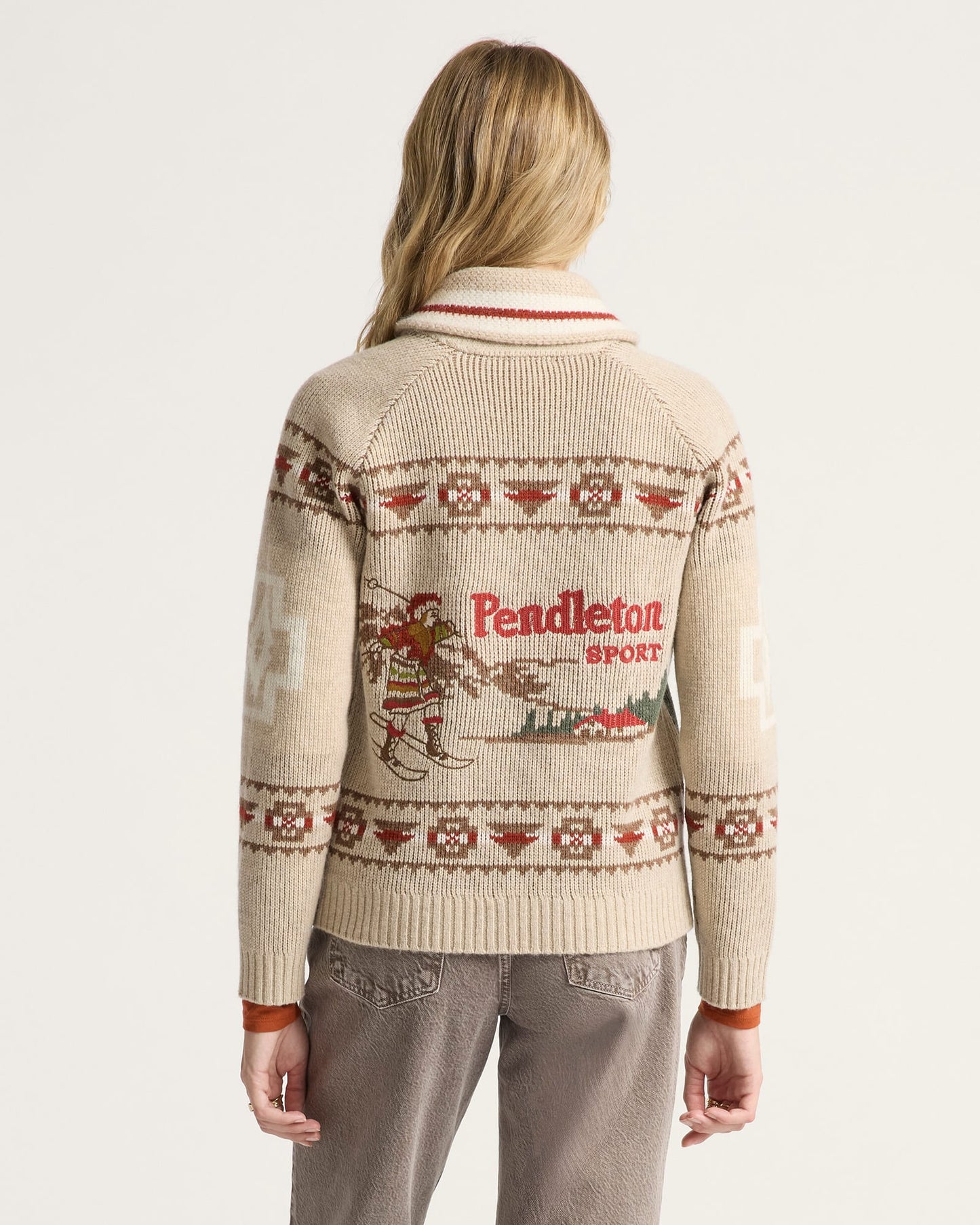 Pendleton Women's Alpine Lambswool Zip Cardigan