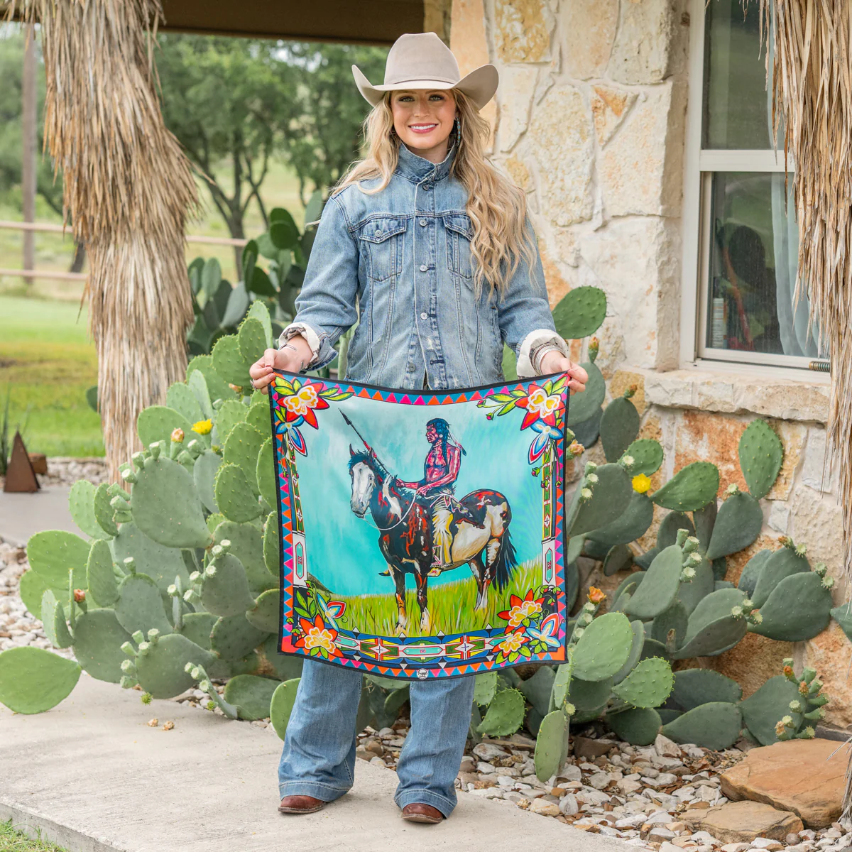 Fringe "The Wait" by Courtney Robertson Silk Wild Rag