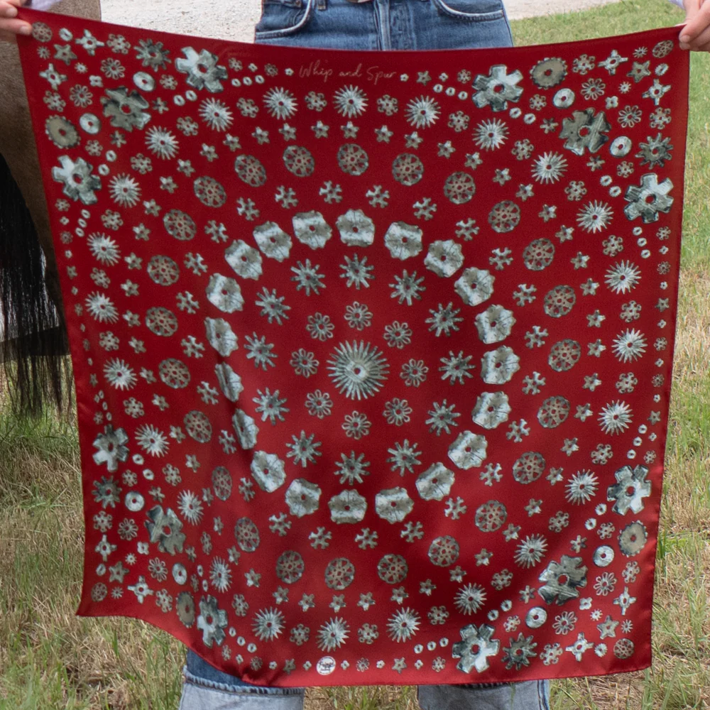 Fringe "Whip and Spur" Silk Wild Rag