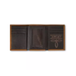 Ariat Men's Embossed Logo Tan Double Stitch Trifold Wallet
