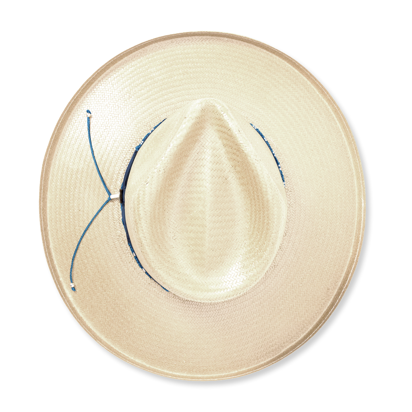 Stetson Outlier Straw Hat with Denim Band - Natural