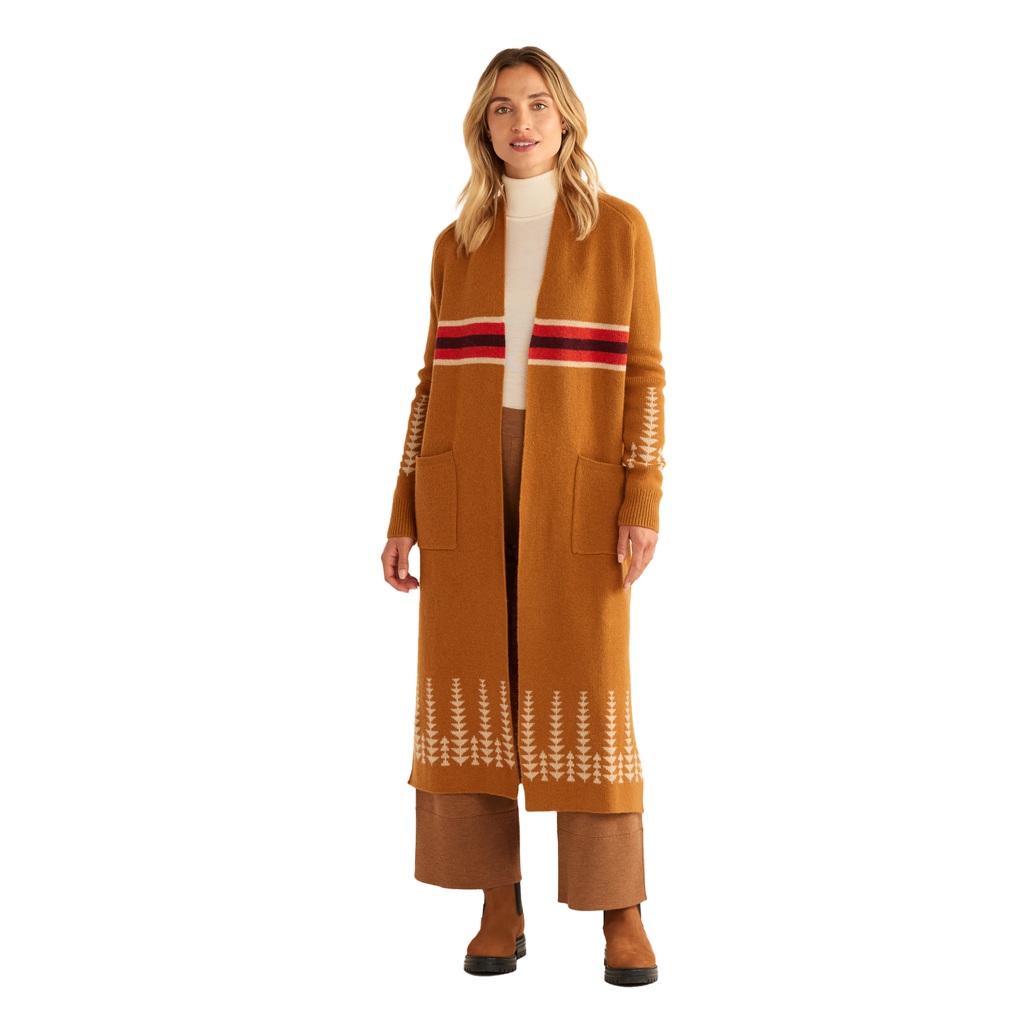 Pendleton Women's Long Duster Sweater - Medal Bronze