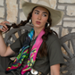 Fringe "He Dog" by Courtney Robertson Silk Wild Rag