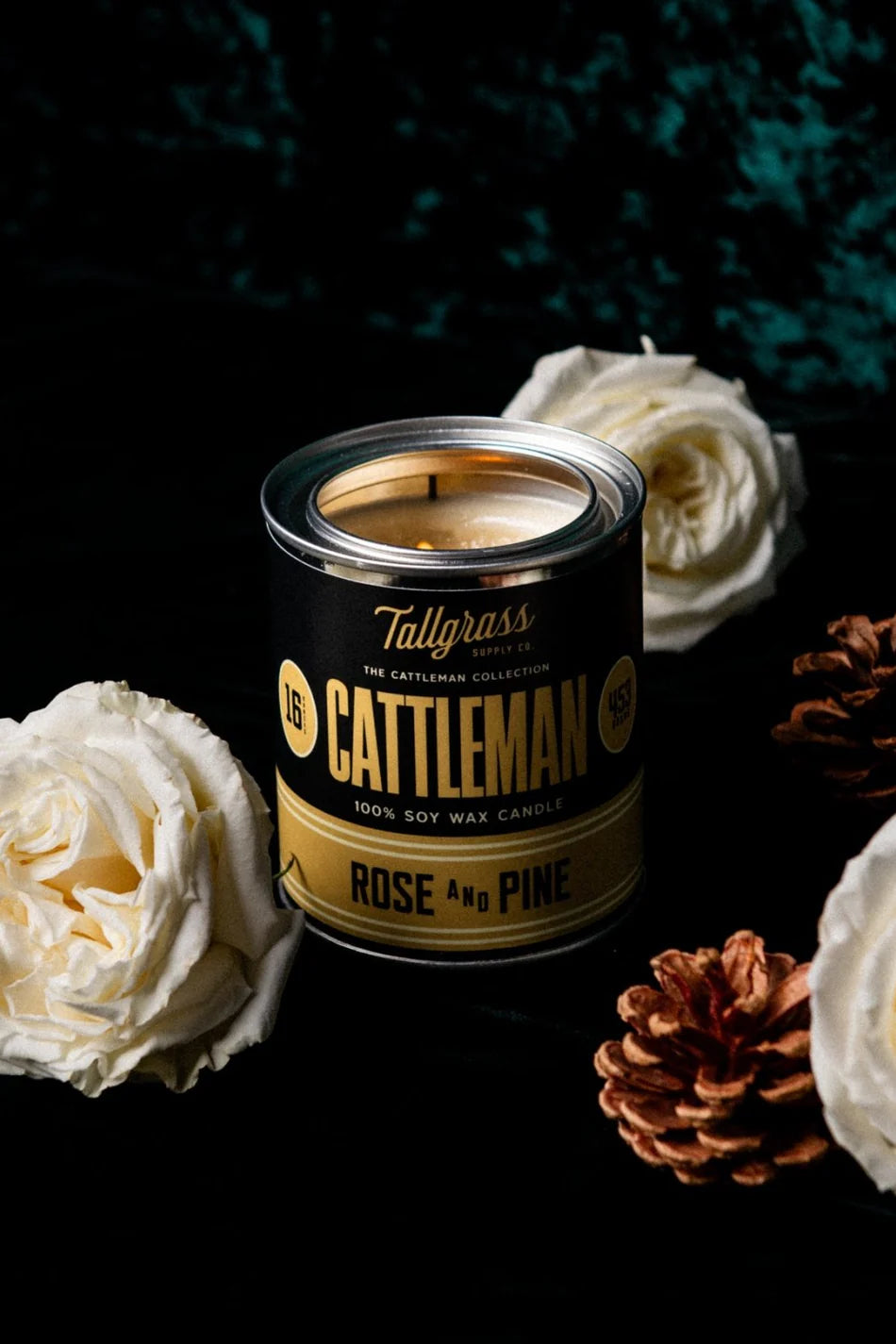 Cattleman Collection: Cattleman - Rose + Pine Soy Wax Candle Gift Box Set