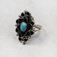 Sleeping Beauty Turquoise Vortex Hand-Tooled Ring