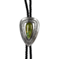 Royston Turquoise Sterling Silver Shield Bolo Tie on Leather Cord by Teller Indian Jewelry
