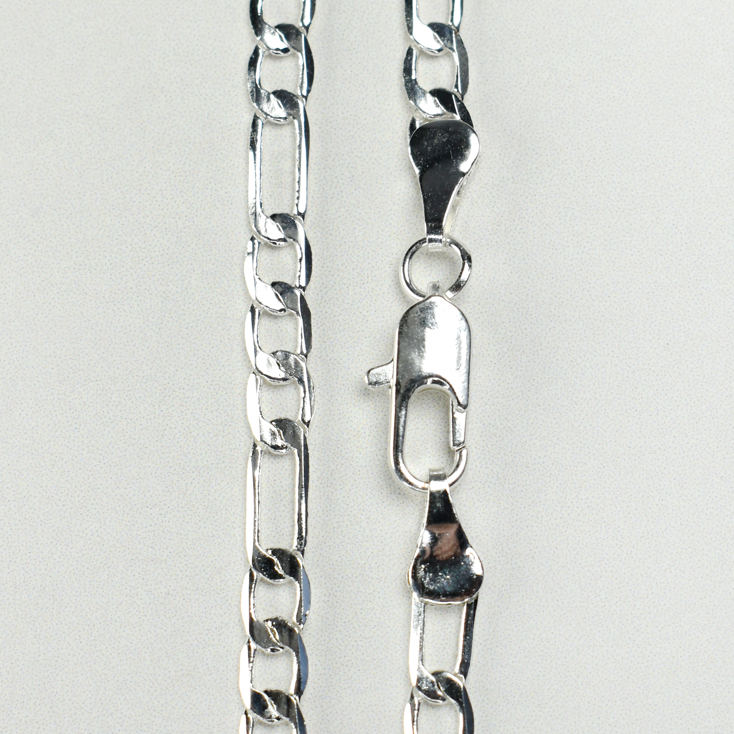 4mm Sterling Silver Figaro Chain - 20"