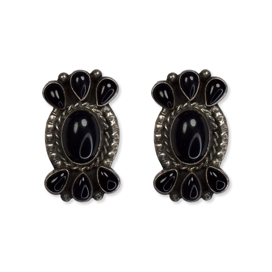 Black Onyx Taos Earrings by Rocki Gorman