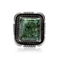 Square Seraphinite Ring by Brenda Jiminez