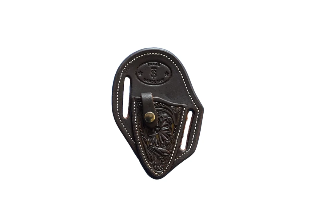 Texas Saddlery Floral Leather Knife Sheath with Knife