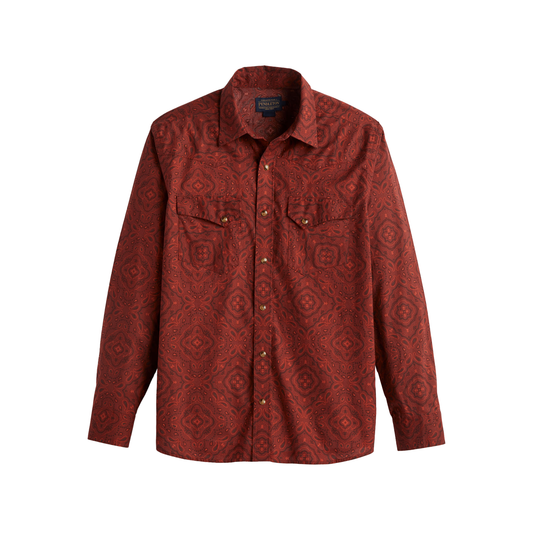 Pendleton Men's Long-Sleeve Laramie Snap-Front Shirt - Chili Red