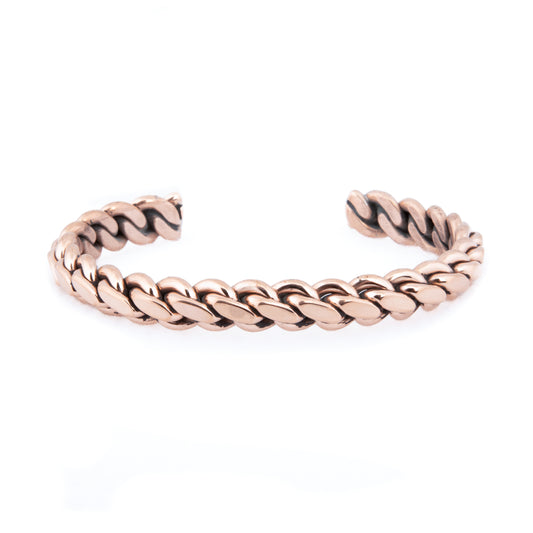 Twisted Chunky Copper Chain Bracelet by Elaine Tahe