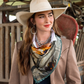 Fringe "Blue Melodies" by Dolan Geiman Silk Wild Rag