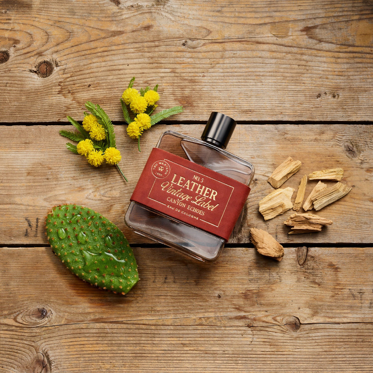 Tru Western No. 5 Leather Vintage Label Canyon Echoes Cologne