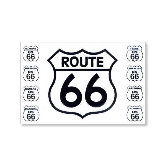 Route 66 State Shields Postcard