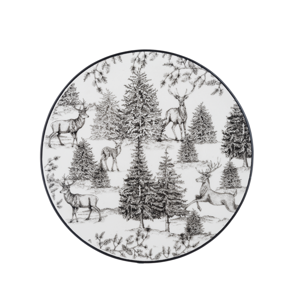 Winter Frost Toile Dinner Plates