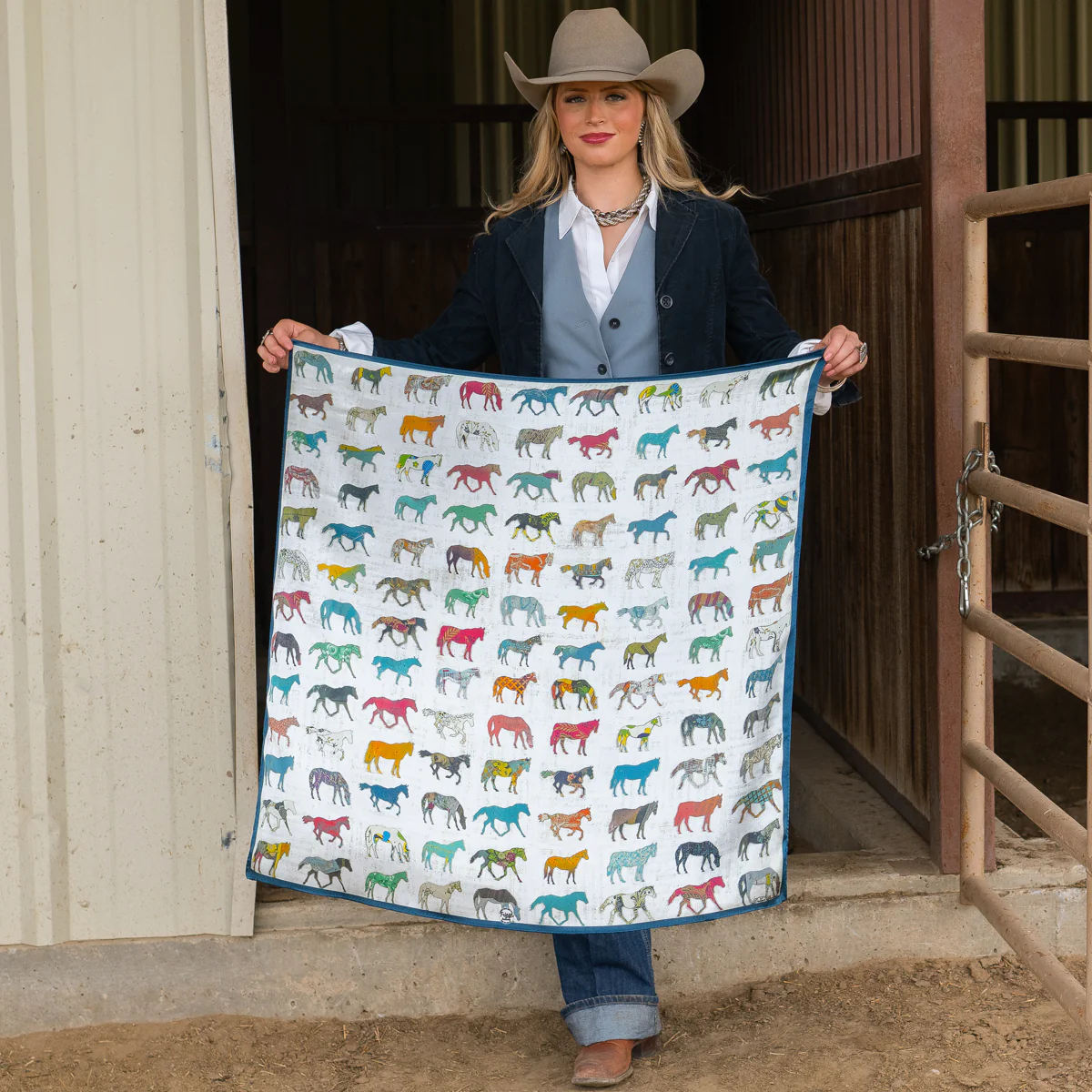 Fringe "The Remuda" by Dolan Geiman Silk Wild Rag