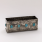 Stamped Planter with Turquoise