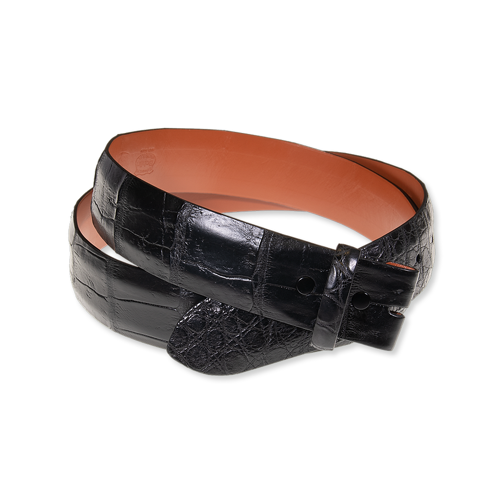 The Bohlin Company Black Matte Alligator Belt