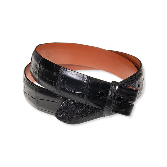The Bohlin Company Black Matte Alligator Belt