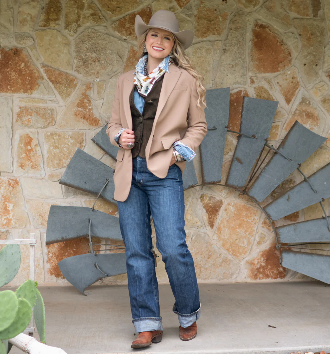 Fringe "Big Pasture" by Dolan Geiman Silk Wild Rag