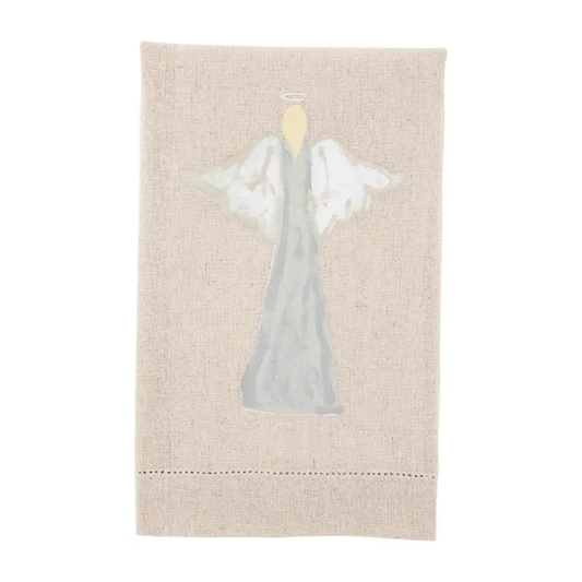 Painted Angel White Christmas Kitchen Towel