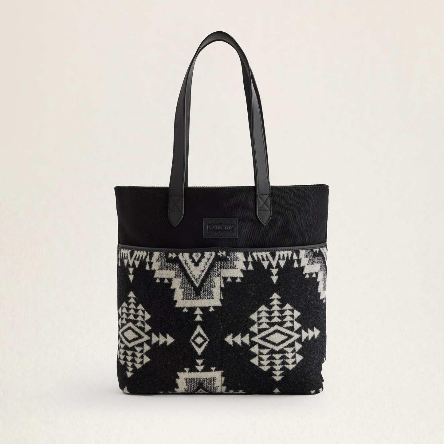 Pendleton Rock Point Wool/Leather Market Tote - Black Multi