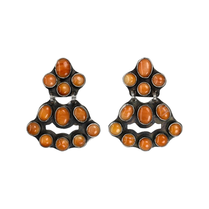 Spiny Oyster Mini Chandelier Earrings by Rocki Gorman