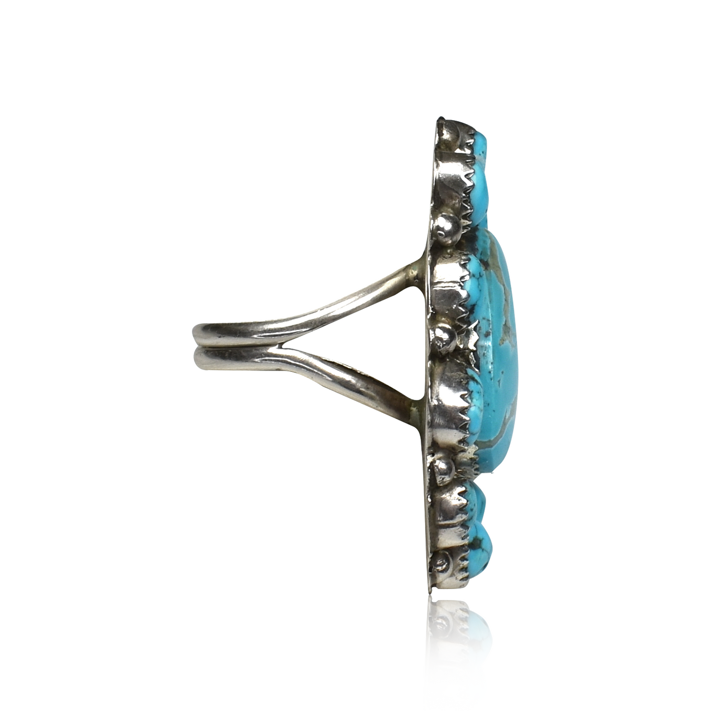 Persian Turquoise Cluster Cocktail Ring by Falencia Yazzie