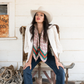 Fringe "Stuck Up Steer" Silk Wild Rag