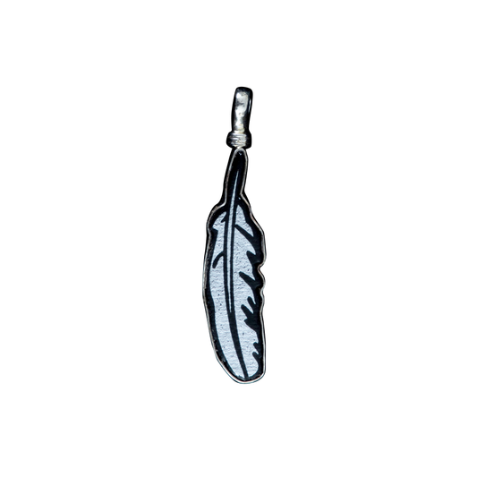 Coreen Cordova Small Silver Feather Pendant