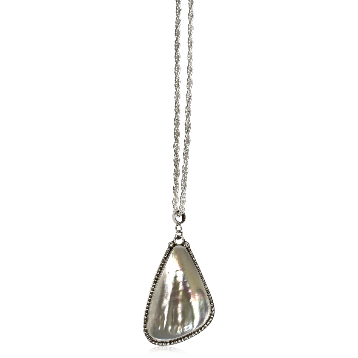 High Grade Mother of Pearl Pendant Necklace by Bill Yellowmule