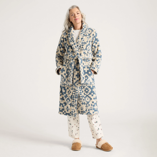 Pendleton Women's Blue Ridge Cotton Terry Velour Bathrobe