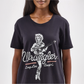 Wrangler Women's Western Long Live Cowgirls Graphic Boyfriend Tee - Black