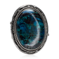Twilight Guardian Chrysocolla Bison Icon Ring by Brenda Jiminez