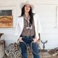 Fringe "Stuck Up Steer" Silk Wild Rag