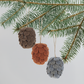 Felted Wool Pinecone Ornaments