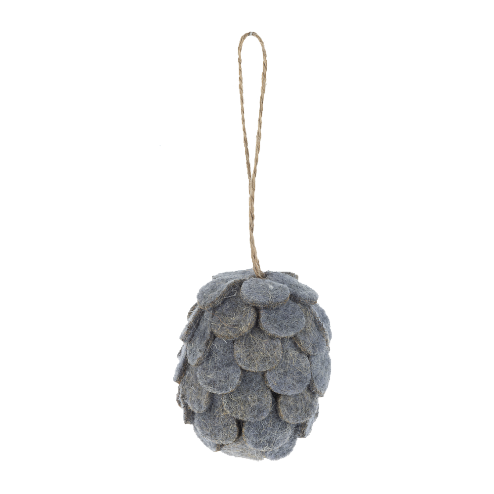Felted Wool Pinecone Ornaments